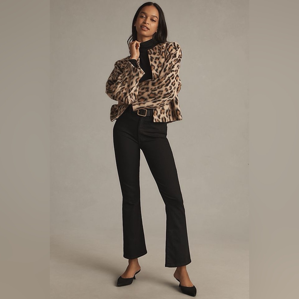 MOTHER Black High-Rise Flare Jeans
